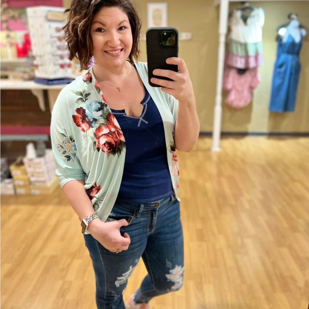 Lime + Chili Floral Kimono